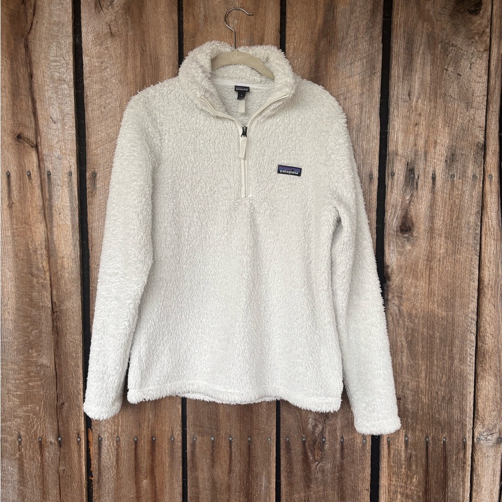 Patagonia Ivory Sherpa Quarter Zip Fleece Pullover‎ M